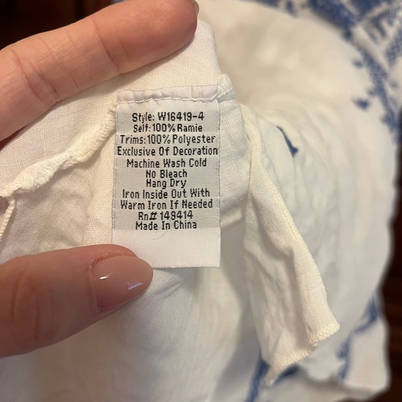 Johnny Was Azure Boho Drape Top - Picture 6 of 7